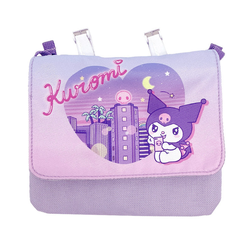 移動ポケット 2WAY ショルダー付き キャラクター クリップポケット ポケットポーチ ポシェット 約15×12cm キッズ 子供 ハンカチ入れ ティッシュ入れ 通園 通学 保育園 幼稚園 小学校 入園準備 入学準備 サンリオキャラクターズ キティ ポケモン