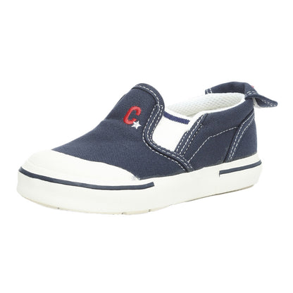 キッズスニーカー 通園 通学 子供 白 紺 学校 子供靴 ムーンスター 14cm～21cm CR ST14 moonstar 保育園 幼稚園 小学校 通学履き 抗菌防臭 撥水 (取寄せ)