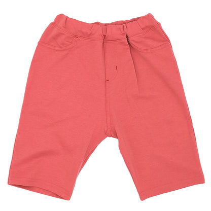 キッズ ハーフパンツ 半ズボン ストレッチ 5分丈 ボトムス 子供服 男の子 女の子 伸びる 動きやすい 春 夏 腰ゴム 110～130cm 子ども服 ズボン 伸縮性 綿混 110 120 130