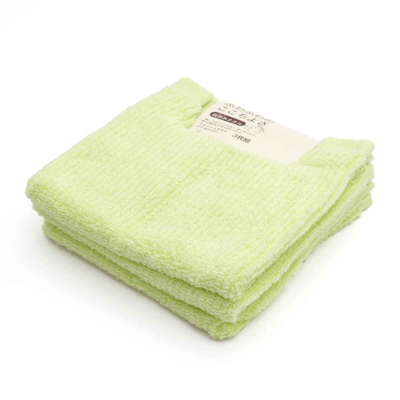 ウォッシュタオル 3枚組 ハンドタオル タオル 綿100% ふわふわ 無撚糸 約34cm×35cm 無地 無撚糸タオル 手拭き 洗面所 トイレ キッチン キッチンタオル