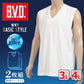BVD メンズ 大きいサイズ スリーブレスVネックシャツ 2枚組 3L・4L (インナー クルーネック 下着 男性 紳士 白 ホワイト)