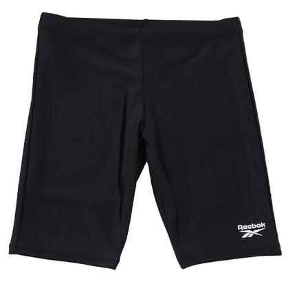 スクール水着 男の子 スイムパンツ 子供 キッズ ハーフパンツ Reebok 130cm～170cm スイミング 海パン 海水パンツ 小学生 中学生 男子 男児 黒 紺 シンプル ピッタリ 無地 (在庫限り)