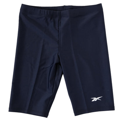 スクール水着 男の子 スイムパンツ 子供 キッズ ハーフパンツ Reebok 130cm～170cm スイミング 海パン 海水パンツ 小学生 中学生 男子 男児 黒 紺 シンプル ピッタリ 無地 (在庫限り)