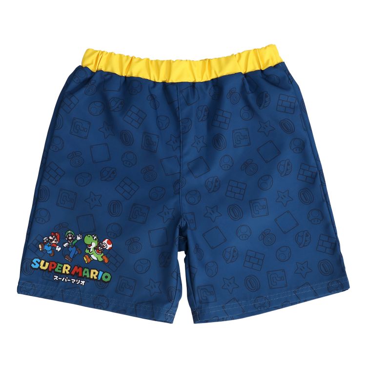水着 男の子 キッズ 子供 海パン サーフパンツ マリオ スーパーマリオ 海水パンツ キャラクター 110～130cm 子ども 120 130 ジュニア スイムウェア 水泳 学校 授業 海水浴 マリンスポーツ (在庫限り)