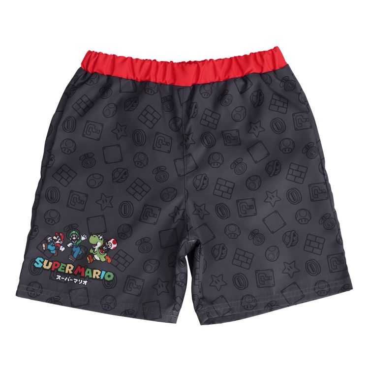 水着 男の子 キッズ 子供 海パン サーフパンツ マリオ スーパーマリオ 海水パンツ キャラクター 110～130cm 子ども 120 130 ジュニア スイムウェア 水泳 学校 授業 海水浴 マリンスポーツ (在庫限り)