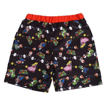 水着 男の子 キッズ 子供 海パン サーフパンツ マリオ スーパーマリオ 海水パンツ キャラクター 110～130cm 子ども 120 130 ジュニア スイムウェア 水泳 学校 授業 海水浴 マリンスポーツ (在庫限り)