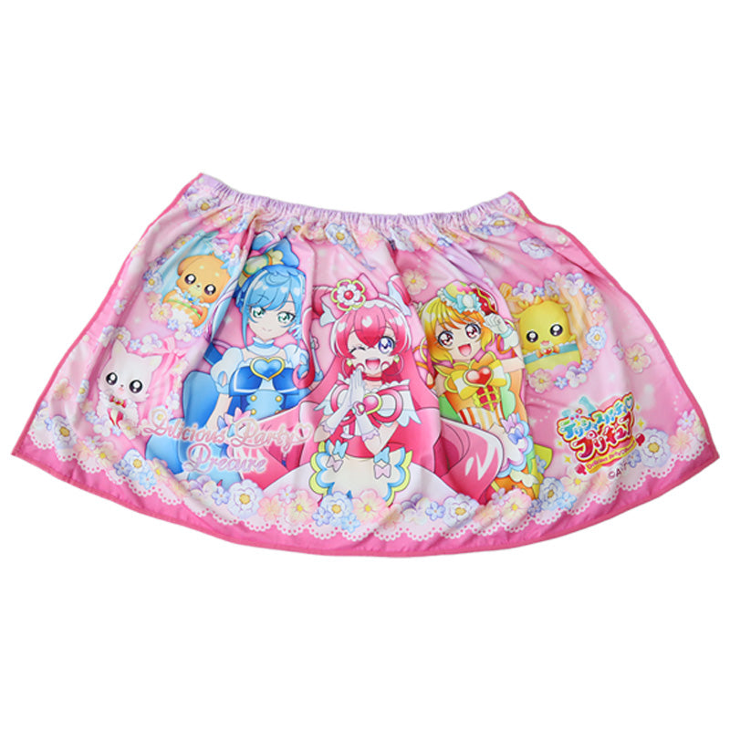 プリキュア ラップタオル キッズ 子供 巻きタオル 女の子 プールタオル マイクロファイバー 60cm(バスタオル プール スイミング 子供用  着替えタオル 子ども デリシャスパーティ オールスターズ キャラクター) (在庫限り)