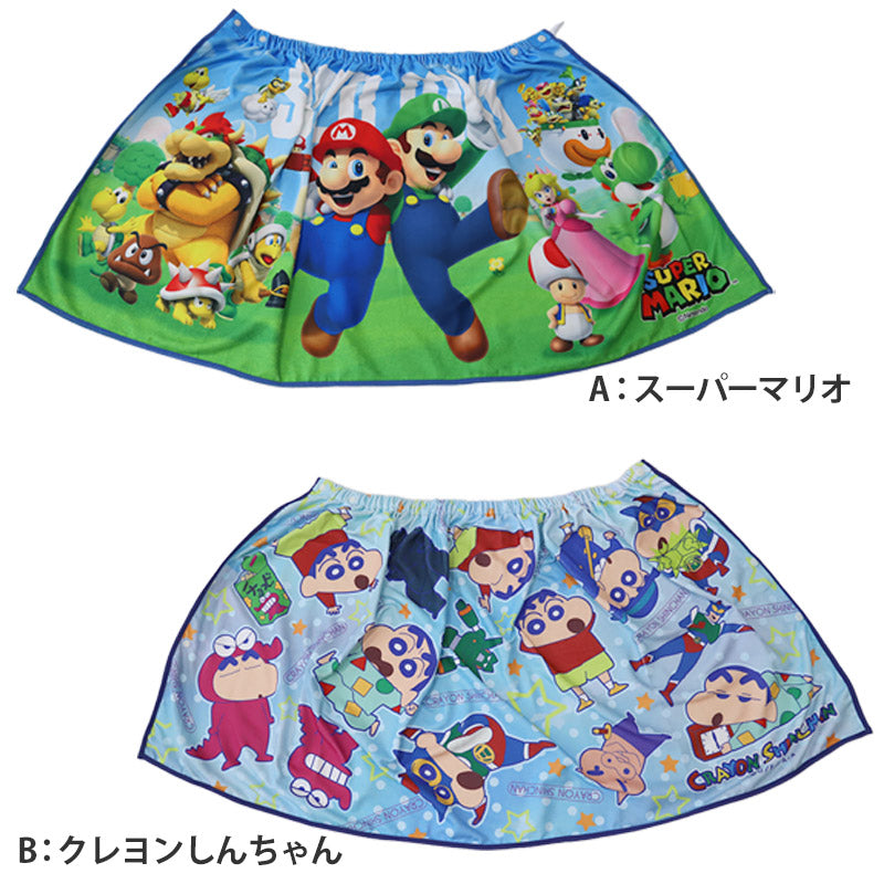 ラップタオル キッズ 巻きタオル キャラクター プールタオル マイクロファイバー 60cm ビーチタオル プール バスタオル 水泳 女の子 女子 男子 男の子 子供 ジュニア 吸水 (在庫限り)