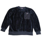 FILA トレーナー メンズ ボア もこもこ シャギー クルーネック トップス M/L/LL フィラ 暖かい 長袖 冬 冬服 レディース 毛 モコモコ ポケット ファスナー
