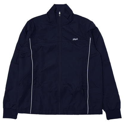 ウインドブレーカー メンズ フリース FILA M L LL  ジャケット スポーツ 上着 裏起毛 暖かい トップス ファスナー フルジップ フィラ 紺 黒 灰 長袖 紫外線 反射材 夜  (送料無料) (在庫限り)