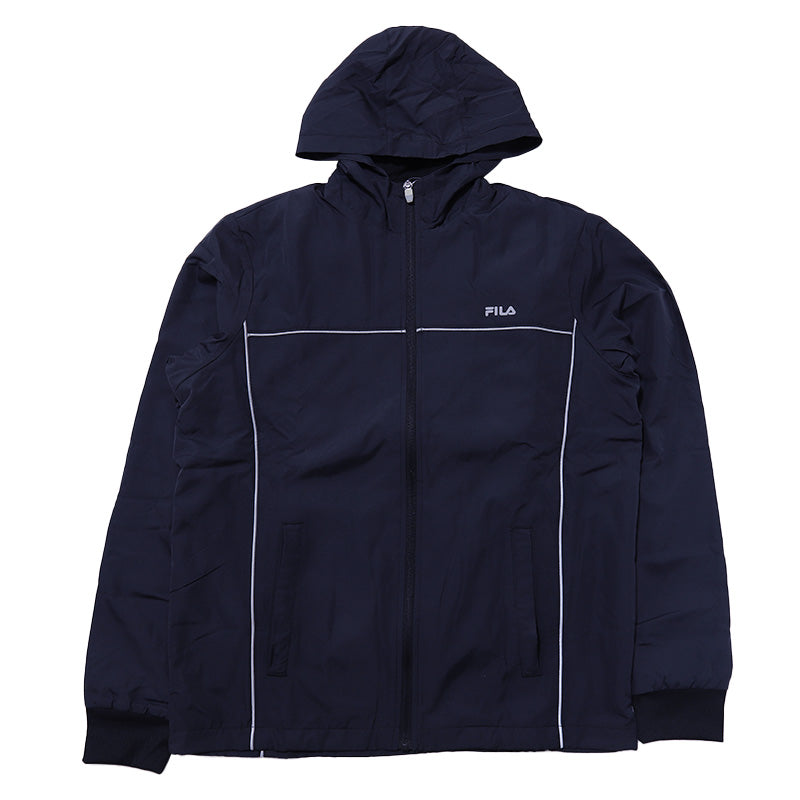 ウインドブレーカー メンズ フリース FILA  M L LL  ( ジャケット スポーツ 上着 裏起毛 暖かい トップス ファスナー フルジップ フィラ 紺 黒 灰 長袖 紫外線 反射材 夜 )