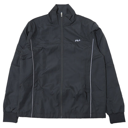 ウインドブレーカー メンズ フリース FILA M L LL  ジャケット スポーツ 上着 裏起毛 暖かい トップス ファスナー フルジップ フィラ 紺 黒 灰 長袖 紫外線 反射材 夜  (送料無料) (在庫限り)