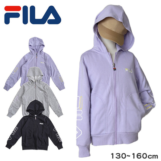 FILA KIDS ジップパーカー 130cm～160cm フード 子供 子ども 長袖 薄手 130 140 150 160 ジップアップ (送料無料)