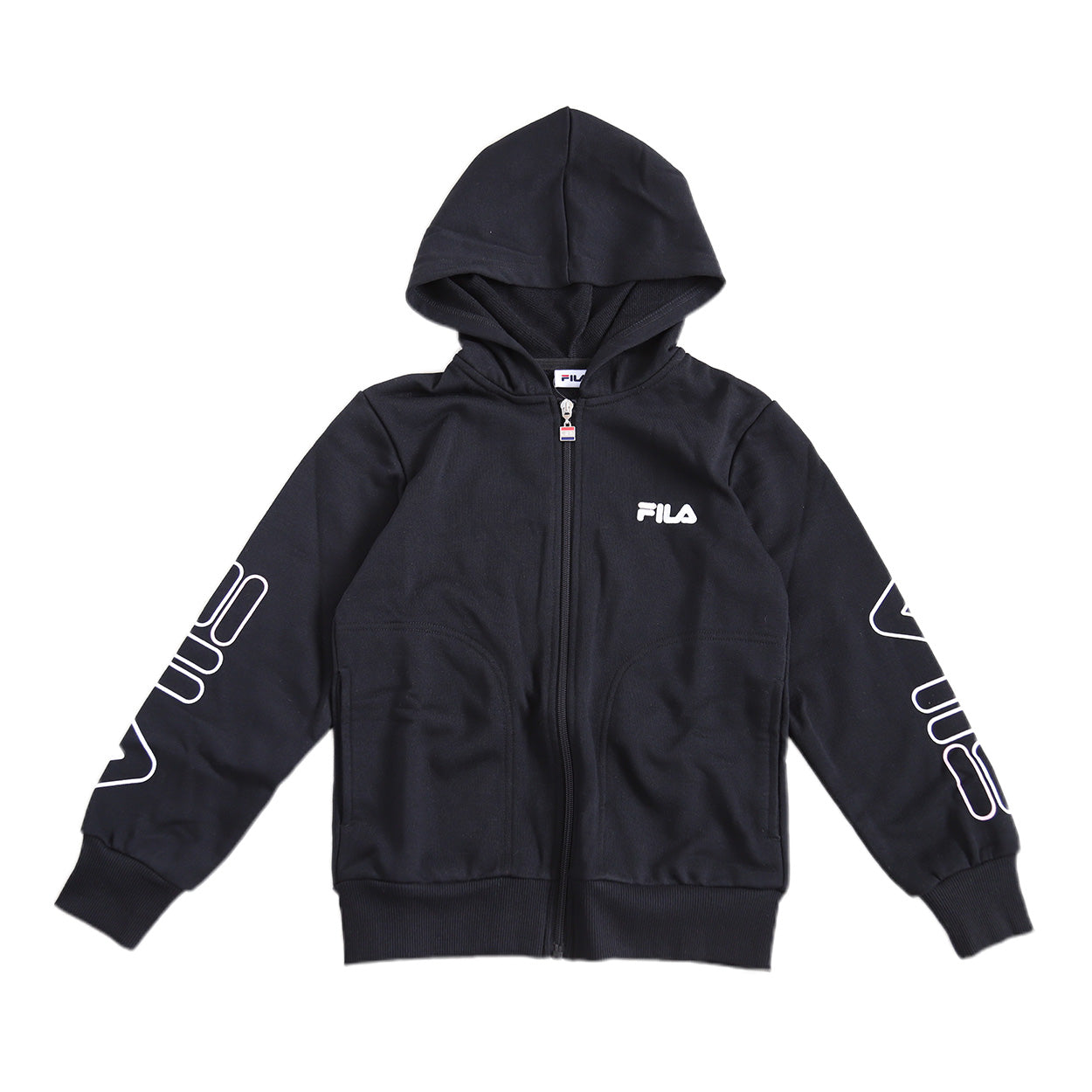 FILA KIDS ジップパーカー 130cm～160cm フード 子供 子ども 長袖 薄手 130 140 150 160 ジップアップ (送料無料) (在庫限り)