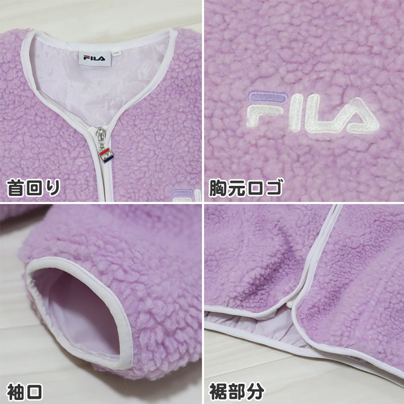 キッズ ボア ジャケット ブルゾン 子供服 アウター 冬服 秋 FILA
