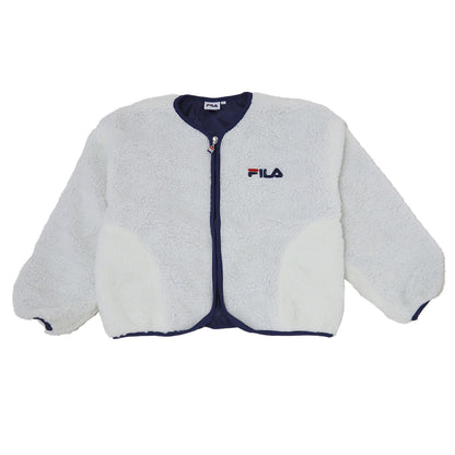 キッズ ボア ジャケット ブルゾン 女の子 子供服 アウター フード なし 冬服 秋 FILA 130～160cm 子供 上着 冬 トップス もこもこ 暖かい あったか 軽い フィラ (送料無料) (在庫限り)