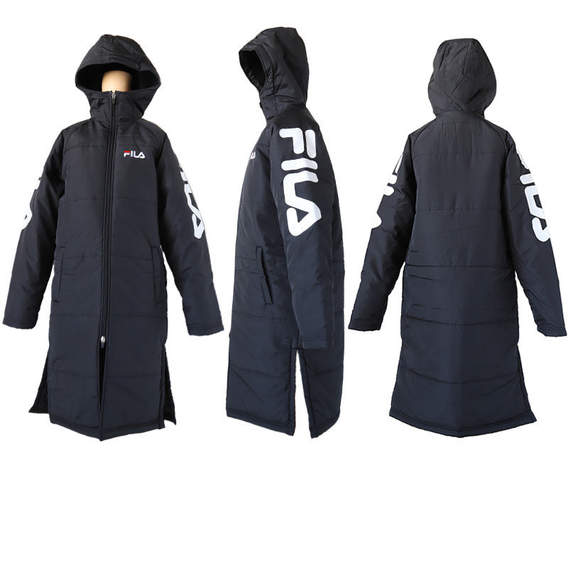 FILA ベンチコート キッズ ジュニア 裏ボア 裏起毛 130～160cm 子供 アウター コート 子供服 冬服 男の子 女の子 子ども フード付き サッカー スポーツ 保温 防寒 暖かい 防寒着 130 140 150 160 フィラ (送料無料)