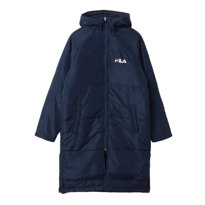 FILA ベンチコート キッズ ジュニア 裏ボア 裏起毛 130～160cm 子供 アウター コート 子供服 冬服 男の子 女の子 子ども フード付き サッカー スポーツ 保温 防寒 暖かい 防寒着 130 140 150 160 フィラ (送料無料)