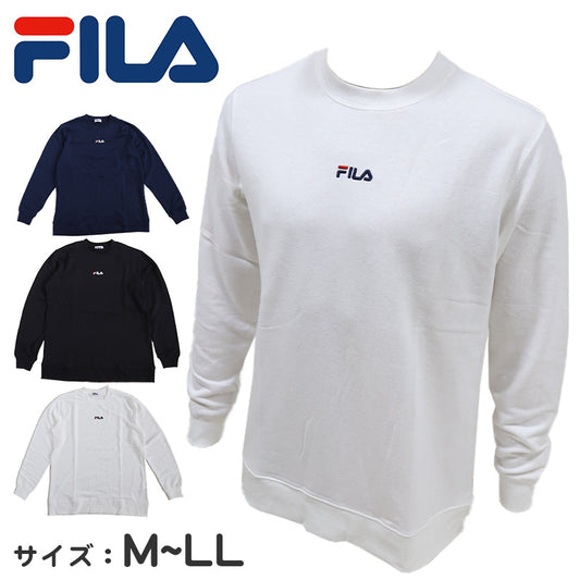 メンズ スウェット トレーナー トップス 長袖 シャツ FILA フィラ ロゴ M L LL ユニセックス 男女兼用 秋 春 レディース ワンポイント 裏毛