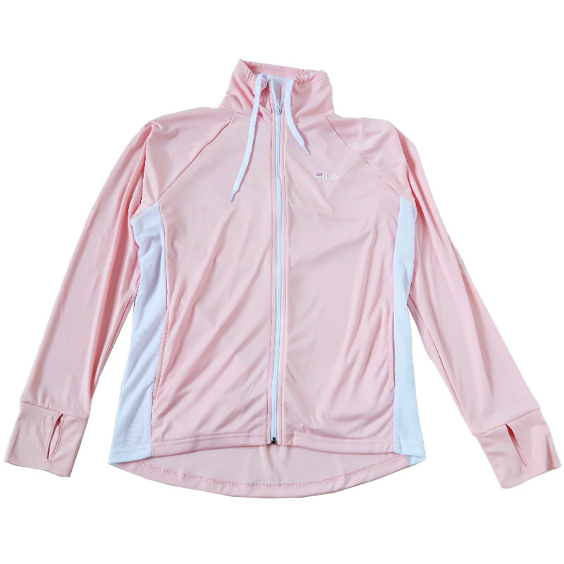 水着 ラッシュガード レディース フィラ おしゃれ 体型カバー 水陸両用 スポーツ S M L LL フードなし 長袖 パーカー uvカット 紫外線対策 メッシュ FILA (在庫限り)