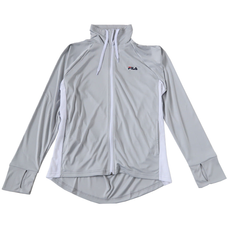 水着 ラッシュガード レディース フィラ おしゃれ 体型カバー 水陸両用 スポーツ S M L LL フードなし 長袖 パーカー uvカット 紫外線対策 メッシュ FILA (在庫限り)