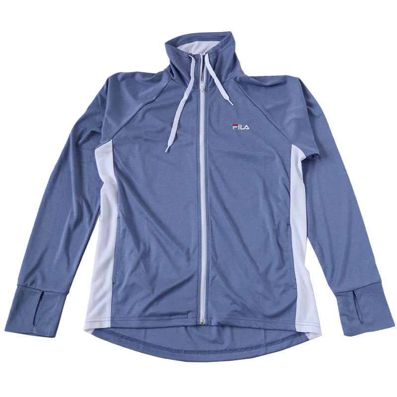 水着 ラッシュガード レディース フィラ おしゃれ 体型カバー 水陸両用 スポーツ S M L LL フードなし 長袖 パーカー uvカット 紫外線対策 メッシュ FILA (在庫限り)