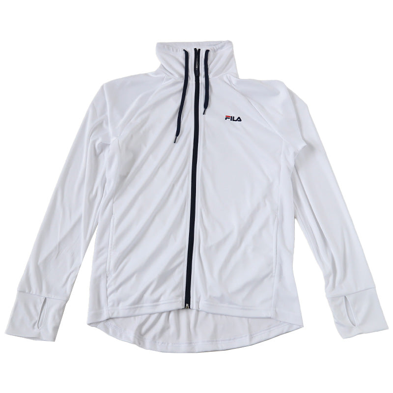 水着 ラッシュガード レディース フィラ おしゃれ 体型カバー 水陸両用 スポーツ S M L LL フードなし 長袖 パーカー uvカット 紫外線対策 メッシュ FILA (在庫限り)