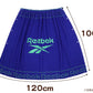 REEBOK リーボック 巻きタオル ラップタオル 100cm丈 キッズ 男の子 ジュニア プールタオル 100cm丈 ネームタグ付き 取っ手付き 小学生 バスタオル レジャー ループ付き 海 プール 水遊び スイミング 学校用  ポリエステル フロントボタン