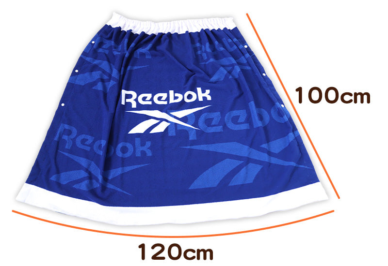 ラップタオル 100cm 巻きタオル キッズ 男の子 男子 プール タオル Reebok 100cm丈 ビーチタオル バスタオル 小学生 水泳 子供 ジュニア 吸水 (在庫限り)