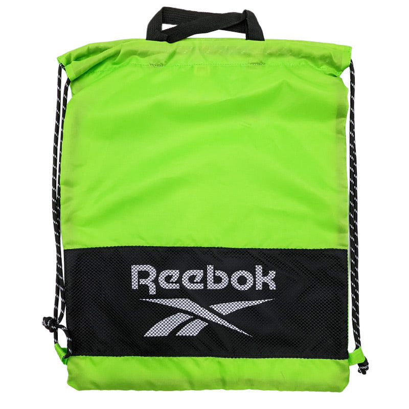 ナップサック 持ち手付き 大きめ スポーツ Reebok フリーサイズ (男の子 女の子 体操着入れ 体操服袋 小学校 シューズ入れ シンプル 無地 リーボック スクール ナイロン) (在庫限り)