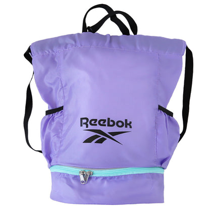 プールバッグ プールバック キッズ 男の子 女の子 子供 ナップサック Reebok 2重底 フリーサイズ 2層 中学生 小学生 小学校 水着 シンプル ボンサック 大容量 水泳 (在庫限り)