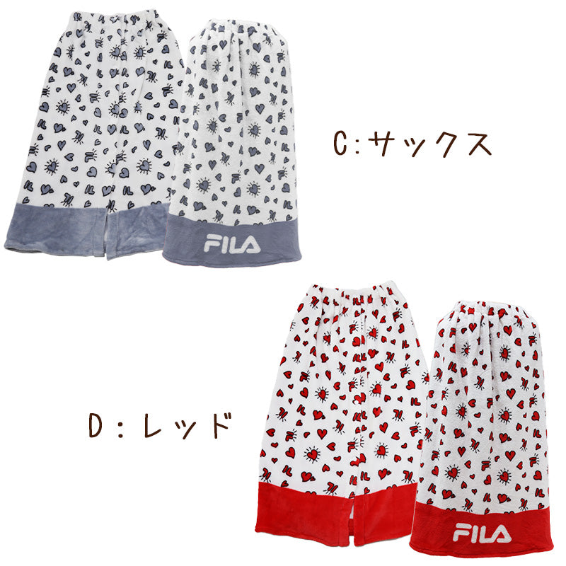 ラップタオル 巻きタオル FILA グラデーション 柄 80cm丈 (ビーチタオル バスタオル 小学生 プール 水泳 女の子 女子 男の子 男子 キッズ 子供 ジュニア 吸水) (在庫限り)
