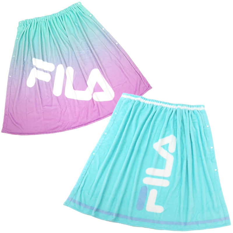 ラップタオル 巻きタオル 100cm キッズ FILA ボーダー カラフル 100cm丈 プール タオル 子供 女の子 ビーチタオル バスタオル 小学生 水泳 女子 男の子 男子 ジュニア 吸水 (在庫限り)