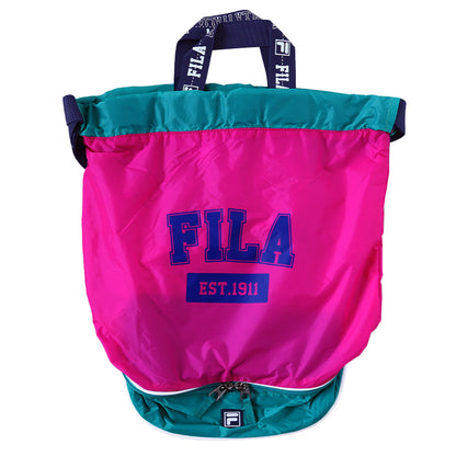 ナップサック キッズ ボンサック FILA リュック 体操服入れ シューズバッグ 2層収納 巾着バッグ ジムバッグ スポーツバッグ 子供 フリーサイズ 通学 部活 遠足 男の子 女の子 小学生 中学生 軽量 おしゃれ