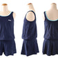 スクール水着 女の子 ワンピース キュロット パンツ 小学生 セパレート風 体型カバー ゆったり FILA フィラ 130cm～170cm 130 140 150 160 170 子供 キッズ 水着 女子 学校 水泳 プール スイミング シンプル (送料無料) (在庫限り)