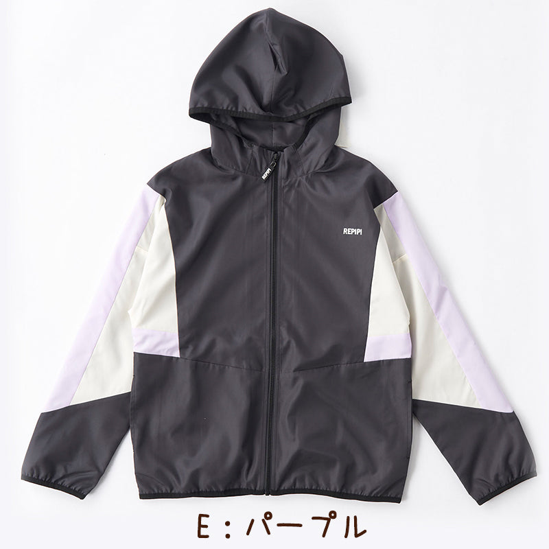 キッズ アウター ウインドブレーカー 女の子 男の子 140 150 160 170 (男子 女子 子供 ジャンバー ベスト 軽量 水色 薄紫 ベージュ)