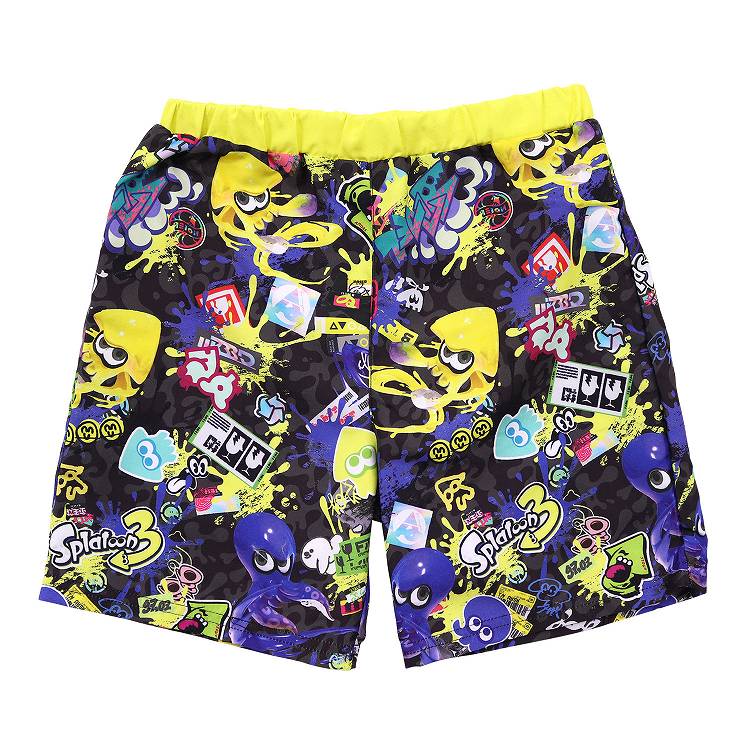 水着 男の子 キッズ サーフパンツ スプラトゥーン 子供 海パン スプラ 男子 海水パンツ 110～130cm 子ども 120 130 ジュニア スイムウェア 水泳 学校 授業 海水浴 マリンスポーツ (在庫限り)