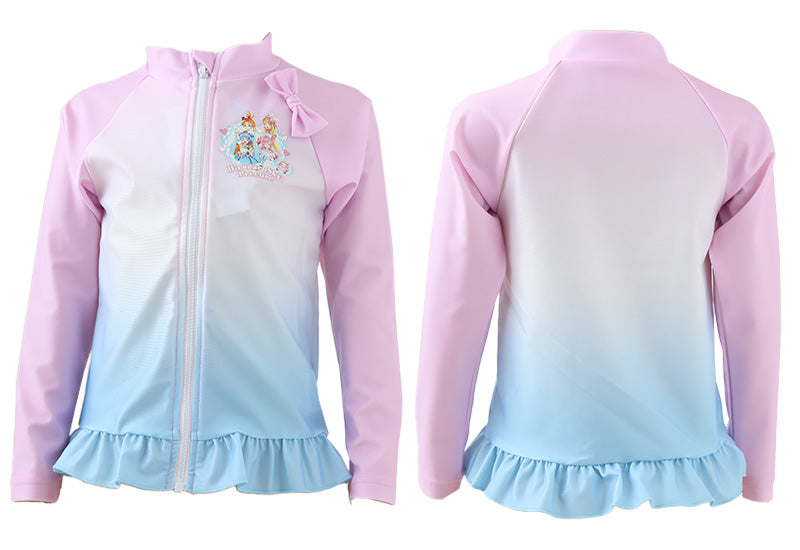 プリキュア ラッシュガード ひろがるスカイ ひろがるスカイ！プリキュア キッズ 女の子 子供 水着 uvカット 100 110 女児 子ども かわいい プール 紫外線対策 水泳 (在庫限り)