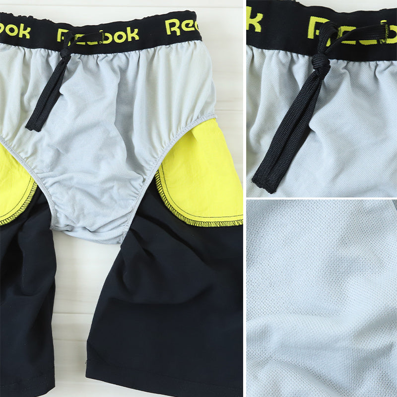 スクール水着 男の子 サーフパンツ キッズ シンプル Reebok 130 140 150 160 170 ミドル丈 水泳 海 プール 男児 男子 ジュニア 海パン 子ども 小学校 水泳 (在庫限り)