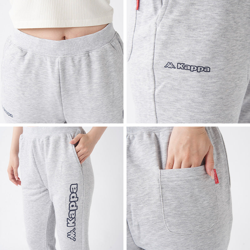 レディース スウェット パンツ ズボン 裏毛 Kappa カッパ ボトムス M L LL ロングパンツ 秋冬 春 スエット スポーツウェア 長ズボン 運動 暖かい 伸縮性 紫外線 