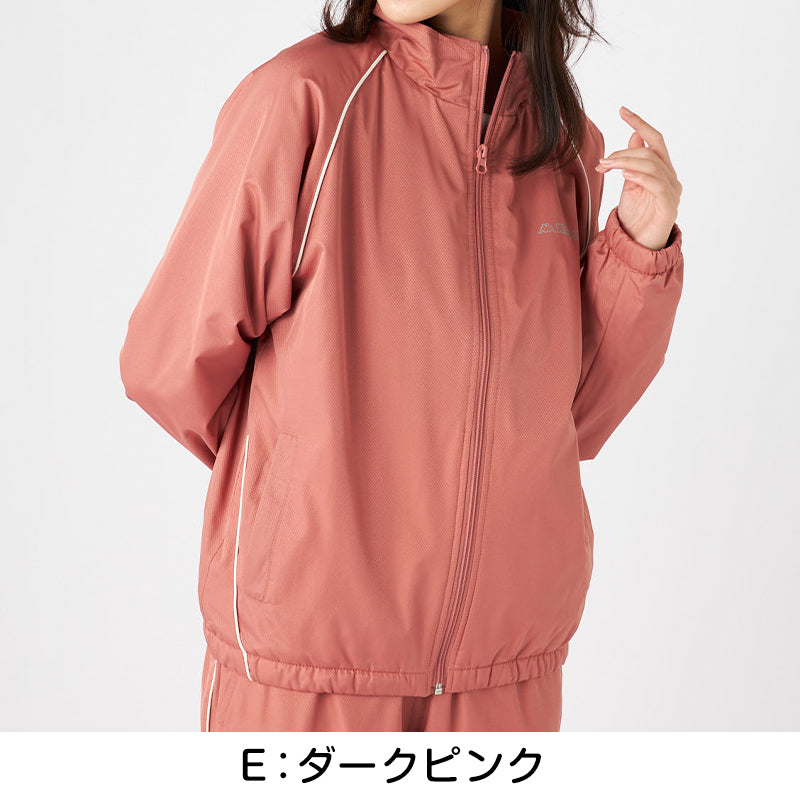 レディース ウィンドジャケット 裏フリース Kappa カッパ トップス M L LL 秋冬 春 上着 スポーツウェア 長袖 運動 暖かい