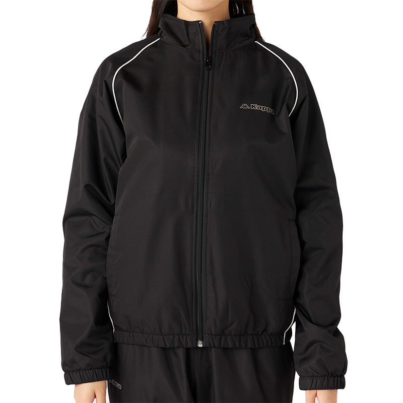 レディース ウィンドジャケット 裏フリース Kappa カッパ トップス M L LL 秋冬 春 上着 スポーツウェア 長袖 運動 暖かい