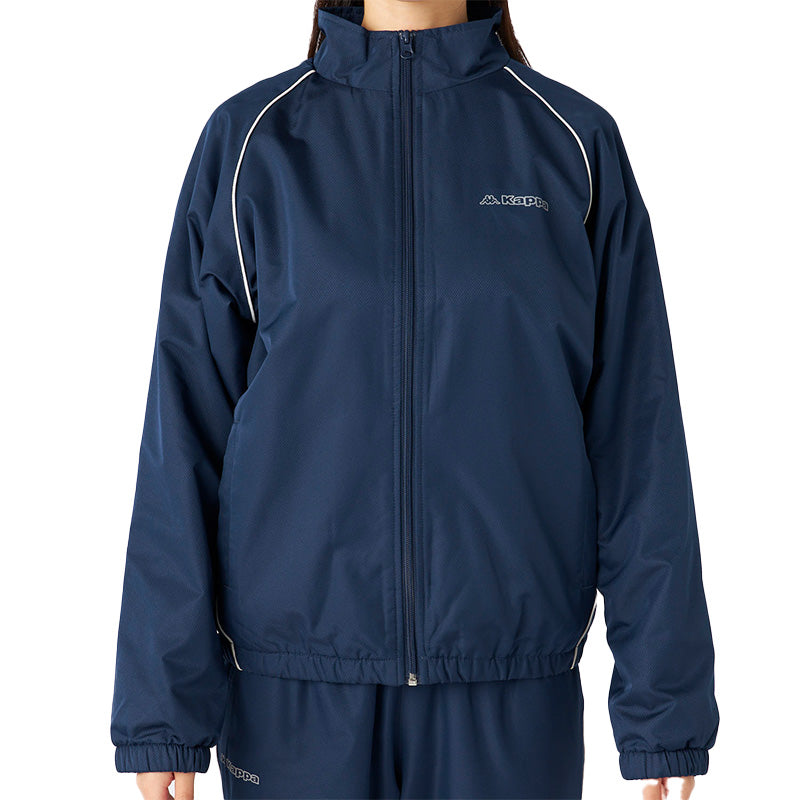 レディース ウィンドジャケット 裏フリース Kappa カッパ トップス M L LL 秋冬 春 上着 スポーツウェア 長袖 運動 暖かい