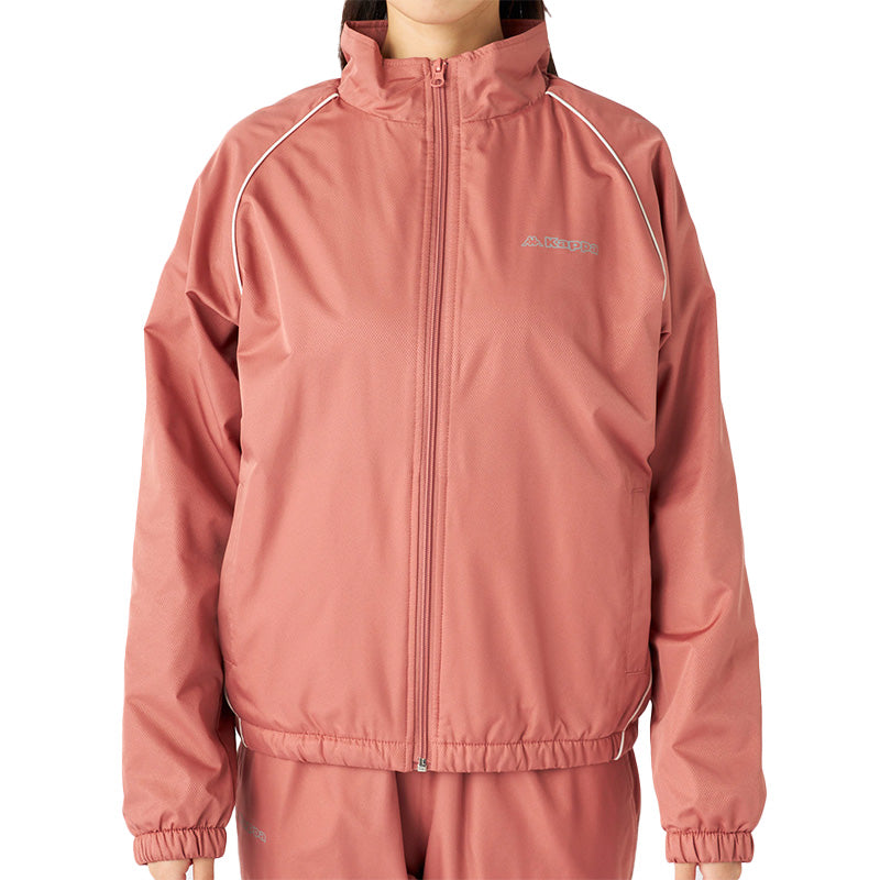 レディース ウィンドジャケット 裏フリース Kappa カッパ トップス M L LL 秋冬 春 上着 スポーツウェア 長袖 運動 暖かい