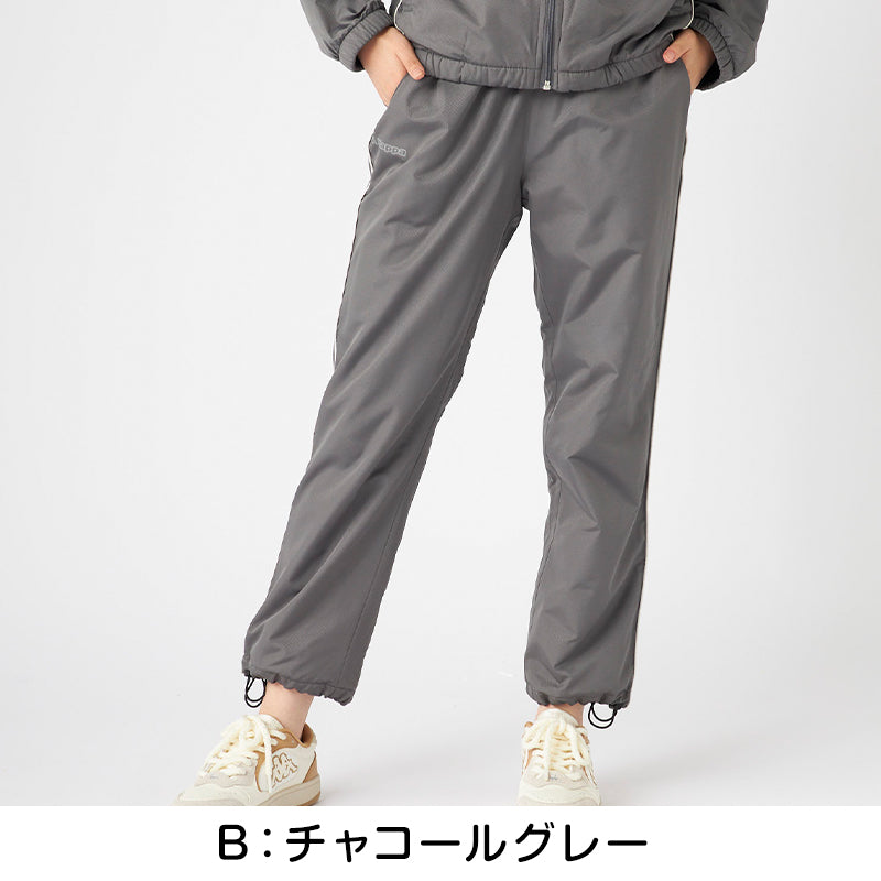 レディース 裏フリース ウィンドパンツ パンツ ズボン Kappa カッパ ボトムス M L LL ロングパンツ 秋冬 春 スエット スポーツウェア 長ズボン 運動 暖かい