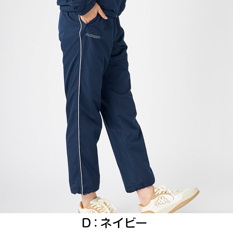 レディース 裏フリース ウィンドパンツ パンツ ズボン Kappa カッパ ボトムス M L LL ロングパンツ 秋冬 春 スエット スポーツウェア 長ズボン 運動 暖かい
