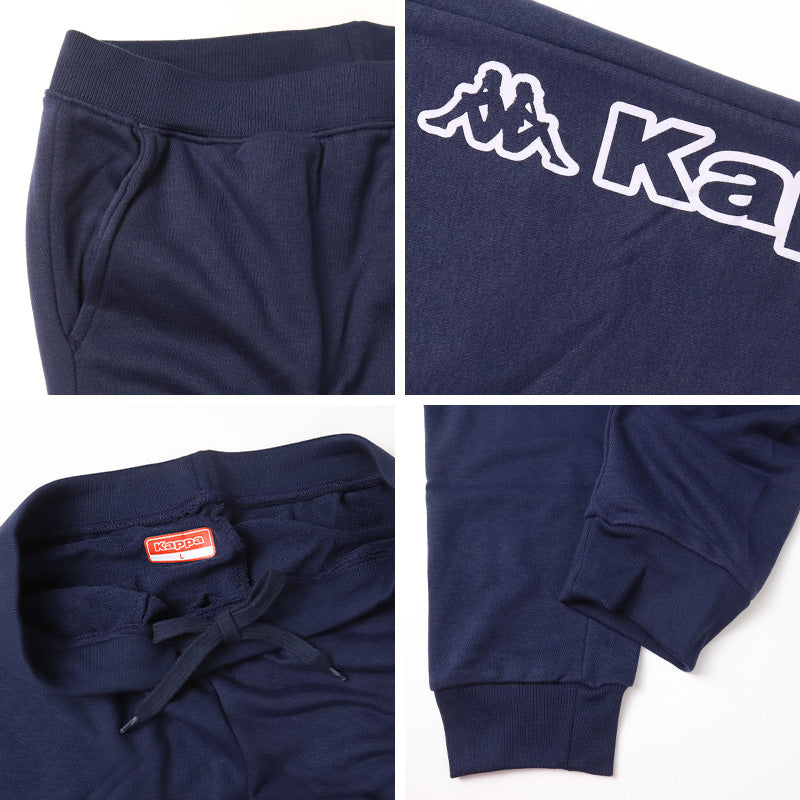 Kappa メンズ スウェット パンツ 裏毛 綿混 運動 スポーツ 動きやすい M L LL 男性 男子 ロングパンツ ズボン 長ズボン スポーツウェア ボトム 秋冬 オールシーズン