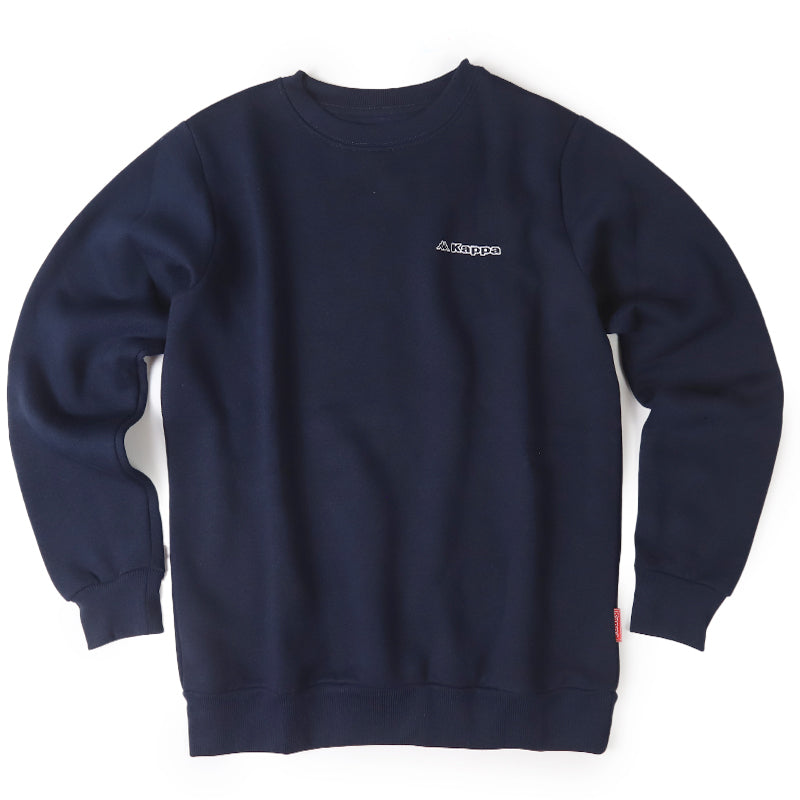 Kappa メンズ トレーナー 裏起毛 クルーネック スウェット あったか 暖かい M L LL 秋冬 綿混 男性 男子 長袖 トップス スポーツウェア 運動