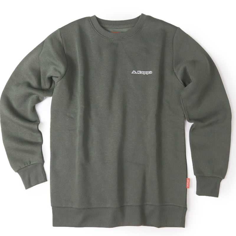 Kappa メンズ トレーナー 裏起毛 クルーネック スウェット あったか 暖かい M L LL 秋冬 綿混 男性 男子 長袖 トップス スポーツウェア 運動