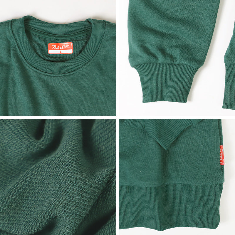 Kappa メンズ トレーナー クルーネック スウェット 裏毛 カッパ トップス M L LL 男性 男子 長袖 スポーツウェア トップス 運動 秋冬 春 暖かい 紫外線